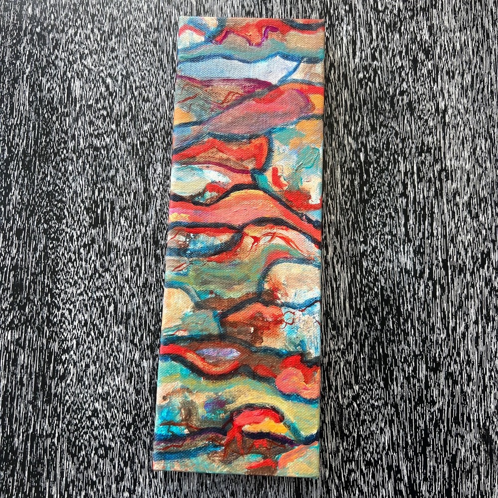 Petite original abstract painting unsigned